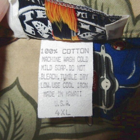 Vtg Pacific Legend Hawaiian Camp Shirt Mens 4XL Button Up Woody Surf Board USA - Picture 10 of 10